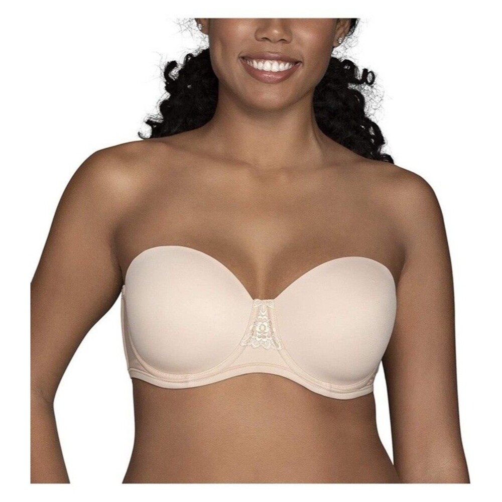 Vanity Fair Women's Beauty Back Smoothing Strapless Bra, 4-Way Stretch Sz 36C